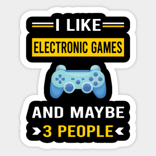 3 People Electronic Game Games Sticker